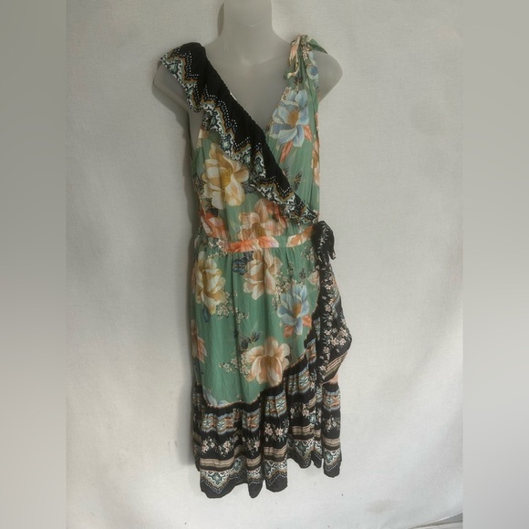 Anthropologie FARM RIO Monica Wrap Dress Floral Print - Picture 3 of 16